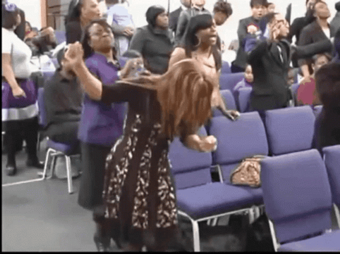 Praise God In Church Singing GIF