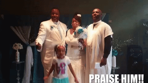Praise Jesus Happy Family Wedding Celebration GIF