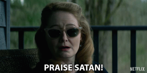 Praise Satan Old Lady GIF