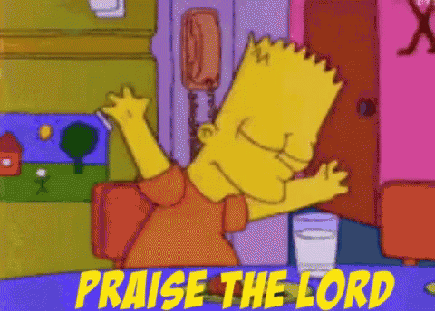 Praise The Lord Bart Simpson GIF