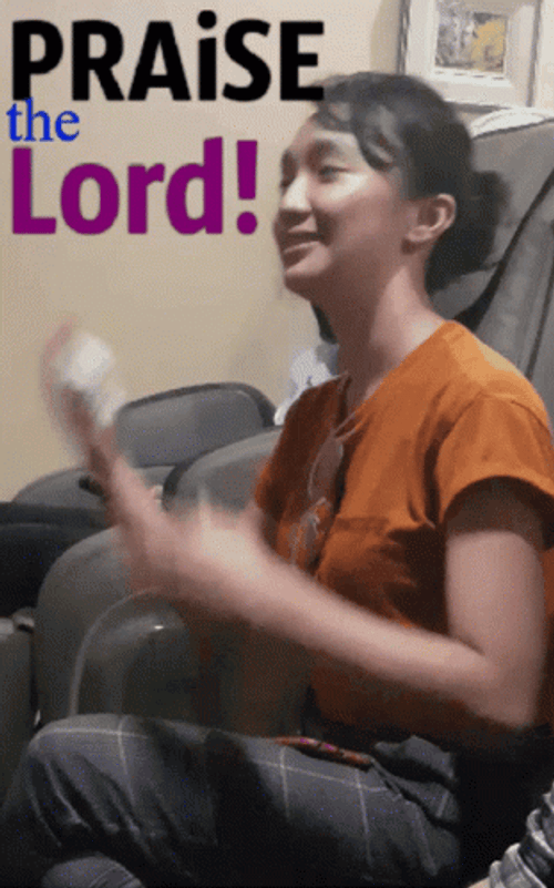 Praise The Lord Prayerful Lady GIF