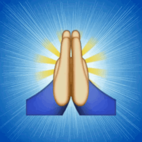 Prayer Praying Hands Emoji Glowing GIF