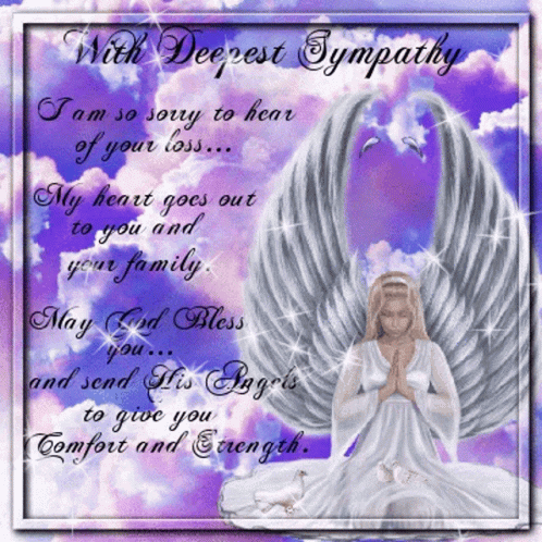 Praying Angel Thinking Of You Sympathy GIF