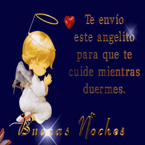 Praying Cute Little Angel Linda Noche GIF