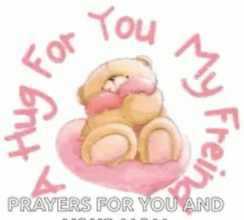 Praying For You Cute Pink Bear GIF