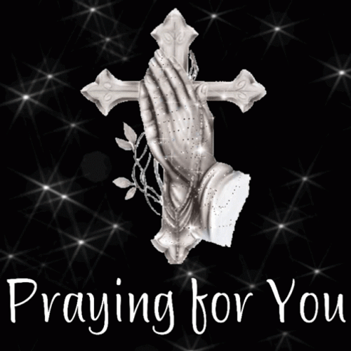 Praying For You Shimmering Praying Hands GIF
