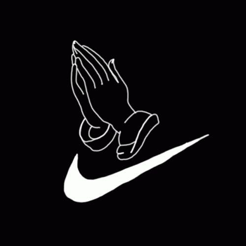 Praying Hands Nike Swoosh Symbol GIF 