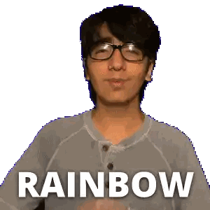 Praying Man With Rainbow Behind