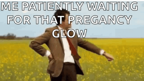Pregnancy Glow Mr Bean Waiting GIF