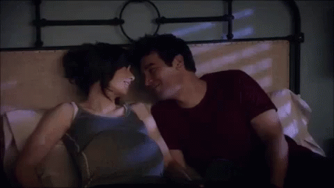 Pregnancy How I Met Your Mother Couple Kiss GIF