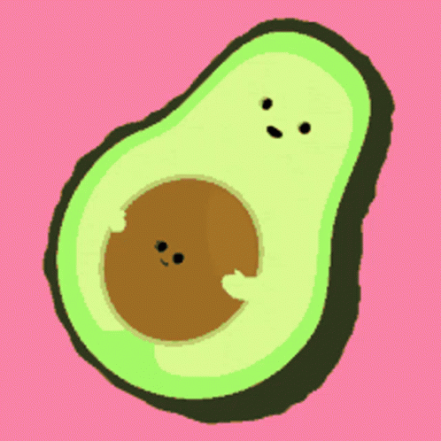Pregnant Avocado Belly Rub GIF
