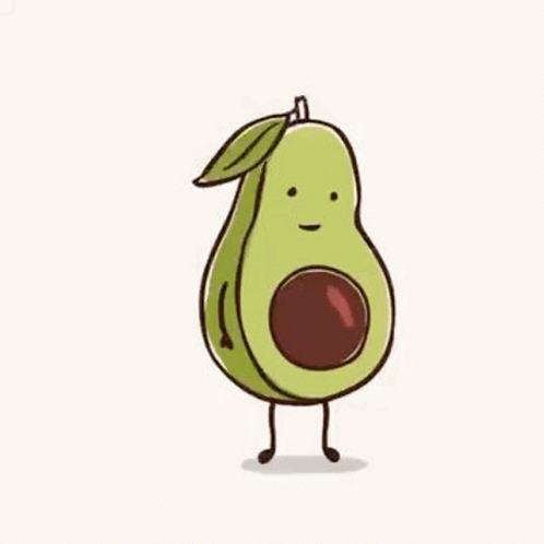 Pregnant Avocado Waving Hello GIF