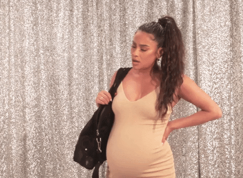 Pregnant Shay Mitchell Out Of Breath GIF