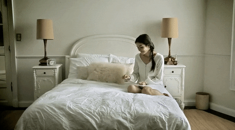 Pregnant Test Kit In Bed GIF