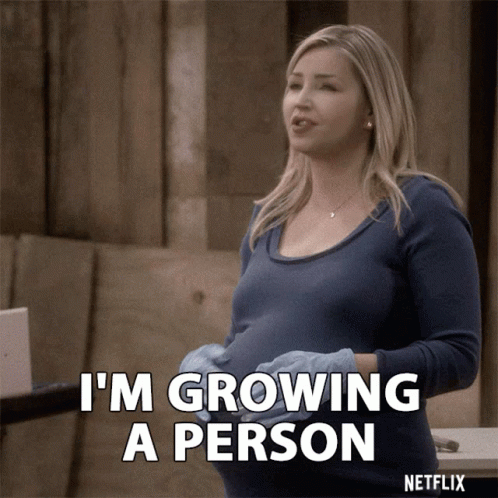 Pregnant Woman Saying Growing a Person