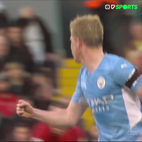 Premier League Soccer Player Celebrating Goal