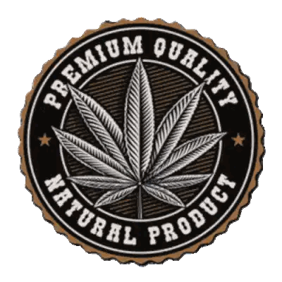 Premium Natural Product Marijuana Leaf Logo