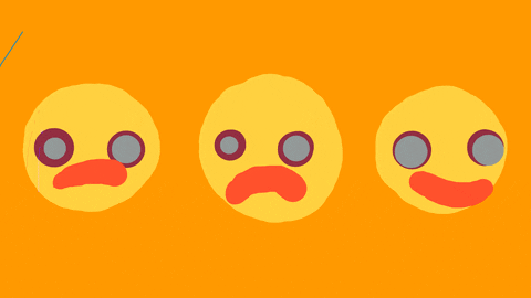 Preppy Smiley Face Duck Cartoon GIF