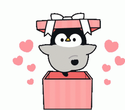 Present Little Penguin Sneaking GIF