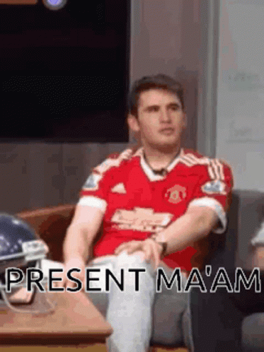 Present Ma'am Raising Hand GIF