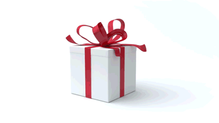 Present White Box Gift Reveal GIF