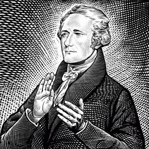 President Alexander Hamilton Applauding Animation GIF