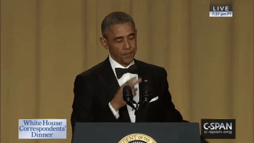 President Barrack Obama Mic Drop Wave GIF