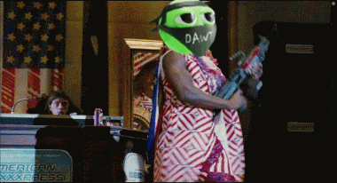 President Camacho Machine Gun Helmet GIF