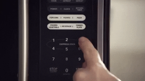Press Number Microwave Oven GIF