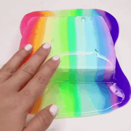 Pressing Deep The Rainbow Slime GIF