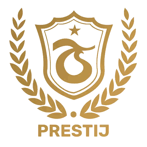 Prestij Company Logo Shield Laurel