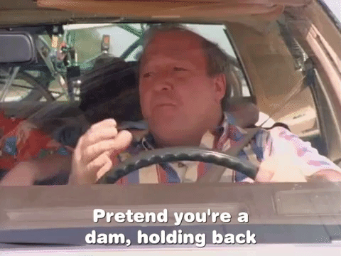 Pretend You're Holding Back GIF