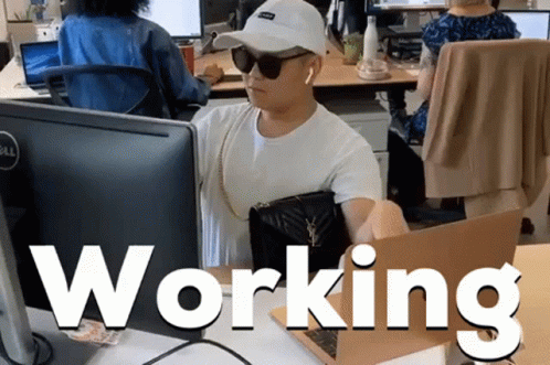 Pretending To Work Work Work GIF