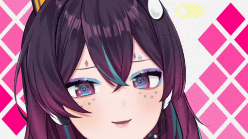 Pretty Anime Girl Blue Laser Eyes GIF