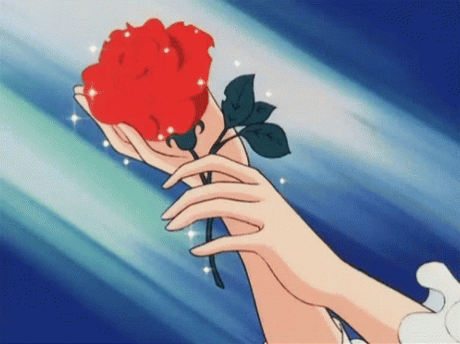 Pretty Anime Rose GIF 