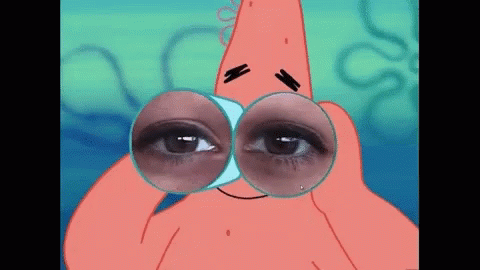 Pretty Big Eyes Patrick Meme GIF