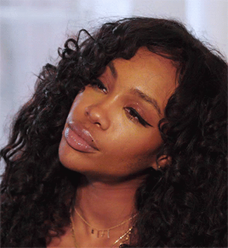 Pretty Black Singer Sza Head Tilt GIF