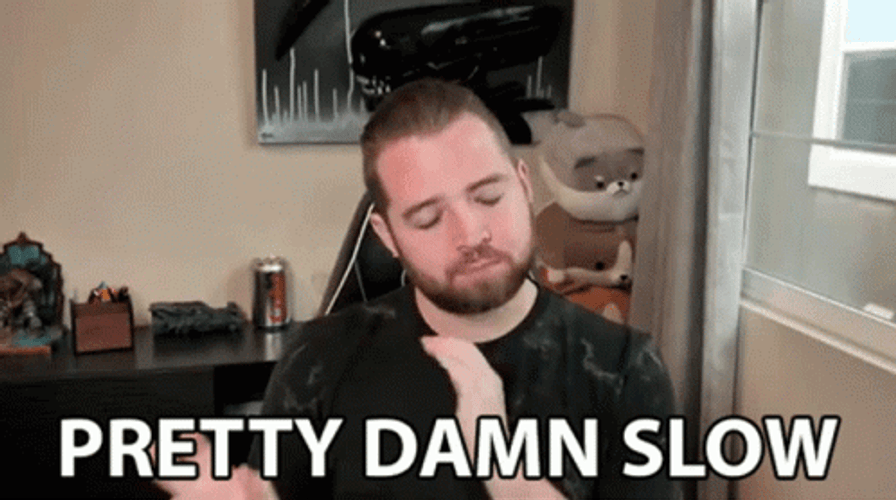 Pretty Damn Slow Frustrated Internet Personality GIF
