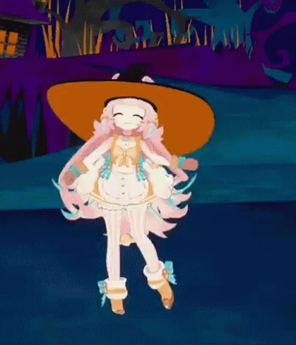 Pretty Girl Dancing Anime Halloween GIF