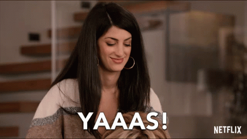 Pretty Girl Doing Yaaas Reaction GIF