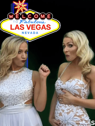 Pretty Girls Enjoying Vegas Vacation GIF
