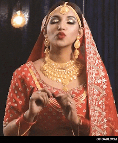 Pretty Hindu Lady Flying Kiss GIF