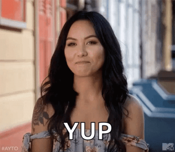 Pretty Lady Agrees By Nodding GIF