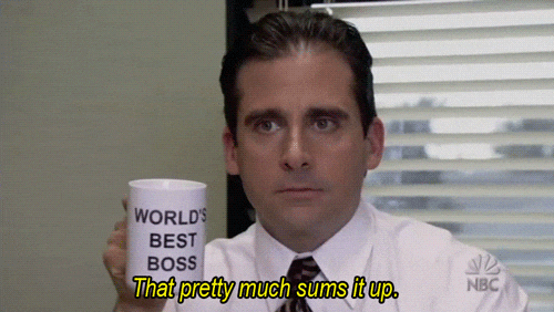 Pretty Much To Sum Up The Bosses Day GIF