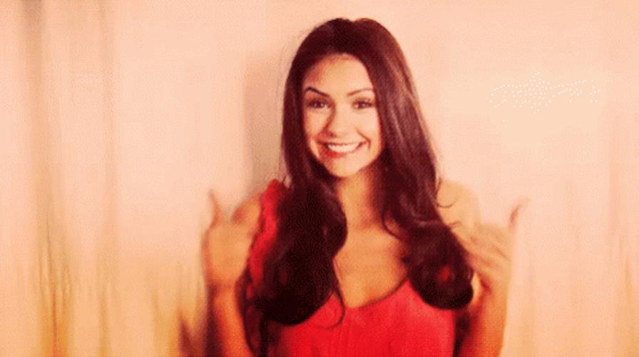 Pretty Nina Dobrev Thumbs Up GIF