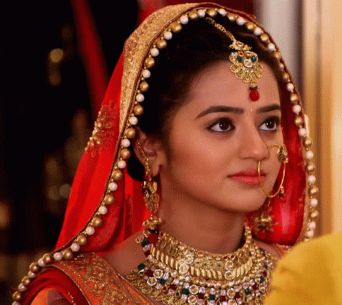 Pretty Pastel Orange Chunni Aesthetic Helly Shah GIF