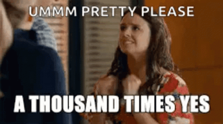 Pretty Please A Thousand Times Yes GIF