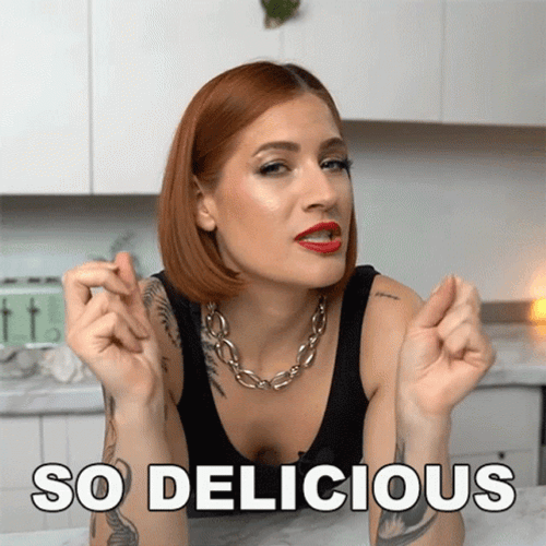 Pretty Short Hair Woman So Delicious Reaction GIF