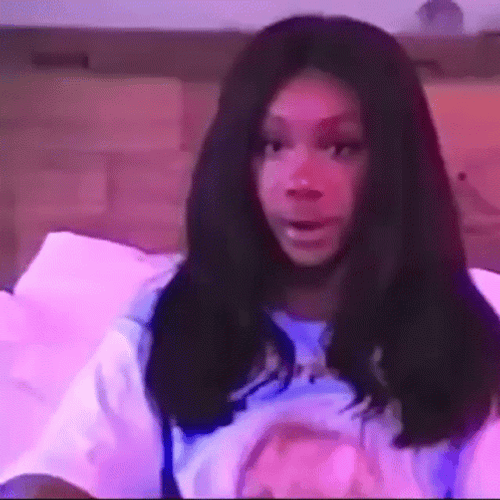 Pretty Sza Bedroom Photo Shoot  GIF
