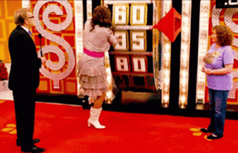 Price Is Right Woman Rolled Down GIF